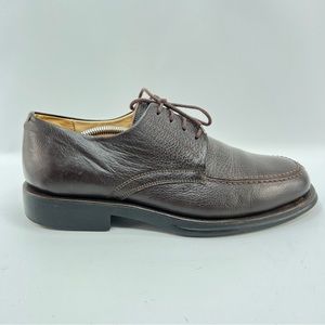 SANDRO MOSCOLONI Dress Shoes Brown Pebble Leather Vineyard LaceUp Mens Size10.5D